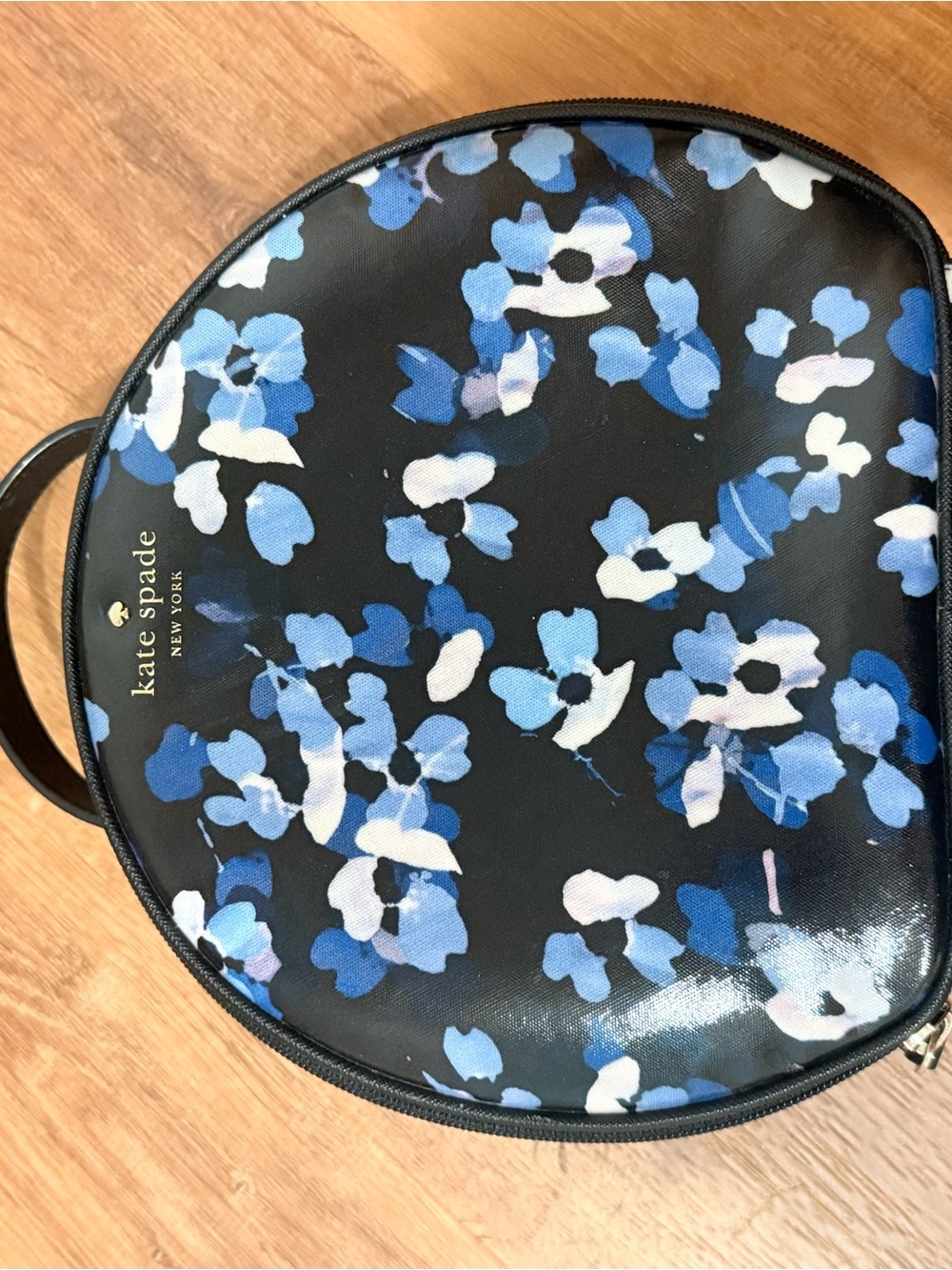 kate spade Black & White Striped Travel Bag Set with Floral Cosmetic Cases - Picture 11 of 16